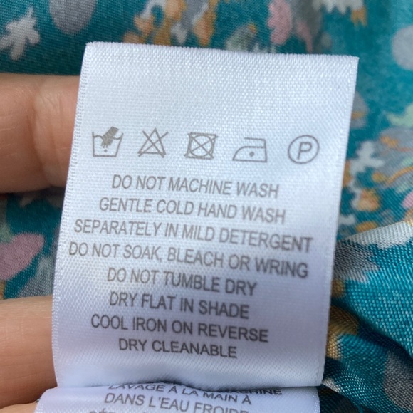 Anthropologie Kachel Teatime Silk Viscose Blend Floral Jumpsuit Wide Leg sz 8 - Picture 14 of 14